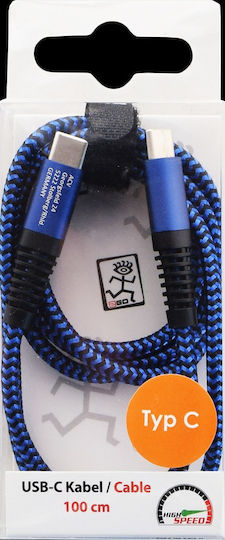 2GO USB 2.0 Cable USB-C male - USB-C Μπλε 1m 797194
