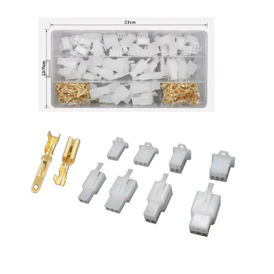Rchang Terminal Set of plastic fishes male-female in 4 sizes White 380pcs W12059