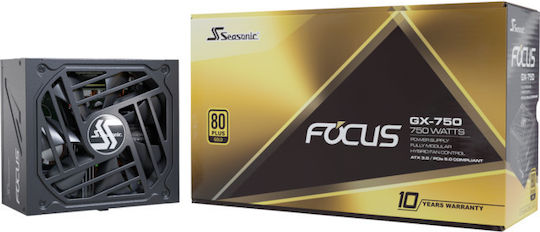 Seasonic Focus GX ATX 3.0 750W Μαύρο Τροφοδοτικό Υπολογιστή Full Modular 80 Plus Gold