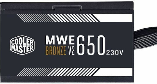 CoolerMaster MWE 650 Bronze rev. 2.0 650W Черен Компютърно захранване Пълен кабел 80 Plus Bronze