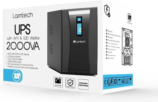 Lamtech LAM113539 Unitate UPS 2000VA 1200W Cu 2 Prize