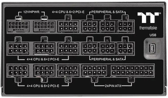 Thermaltake Toughpower iRGB Plus 1650W Black Computer Power Supply Full Modular 80 Plus Titanium