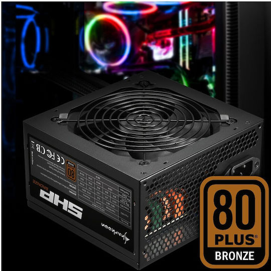 Sharkoon SHP 600W Μαύρο Τροφοδοτικό Υπολογιστή Full Wired 80 Plus Bronze