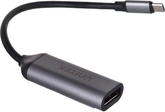 Unitek Μετατροπέας USB-C male σε DisplayPort female Γκρι 1τμχ V1415A