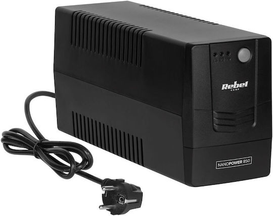 Rebel RB-4021 UPS Außerbetrieblich 850VA 480W mit 2 Schuko Steckdosen
