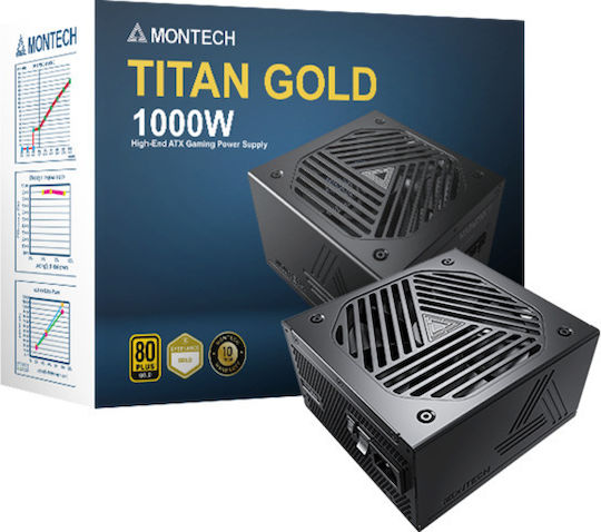 Montech Titan 1000W Μαύρο Τροφοδοτικό Υπολογιστή Full Modular 80 Plus Gold