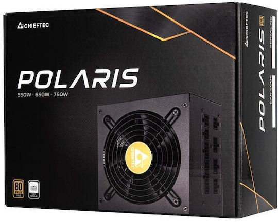 Chieftec Polaris 650W Μαύρο Τροφοδοτικό Υπολογιστή Full Modular 80 Plus Gold