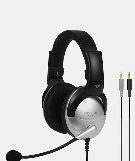 Koss SB45 On Ear Multimedia Headphone with Microphone 3.5mm Jack Silver