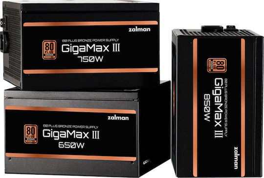 Zalman GigaMax III 850W Black Computer Power Supply Full Wired 80 Plus Bronze