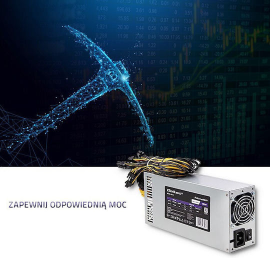 Qoltec PCI-E 1800W Μαύρο Τροφοδοτικό Υπολογιστή Full Modular 80 Plus Platinum