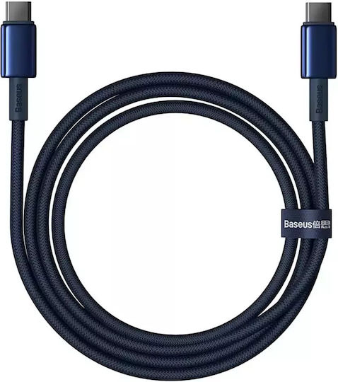 Baseus Tungsten USB 2.0 Kabel USB-C männlich - USB-C 100W PD Blau 1m P10319800321-03