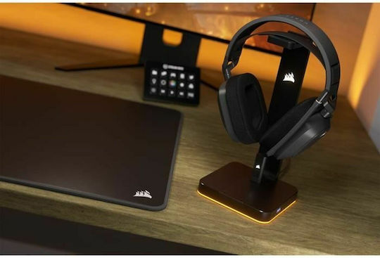 Corsair HS80 Max RGB Wireless Over Ear Gaming Headset with Bluetooth / USB Connection Gray for PC