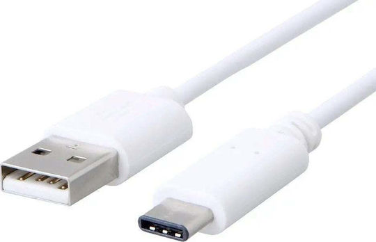 C-TECH Regular USB 2.0 Cablu USB-C bărbătesc - USB-A Alb 2m (CB-USB2C-20W)