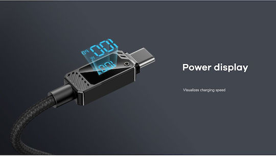 Remax Braided USB 2.0 Cable USB-C male - USB-C 100W PD Μαύρο 1.2m REMAX_RC-C069