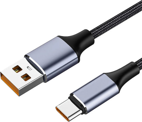 Techsuit Datenkabel Ucb320-z Usb Zu Type-c Super Schnellladung 100w 480mbps 6a Nylon Aluminiumlegierung 1m Schwarz