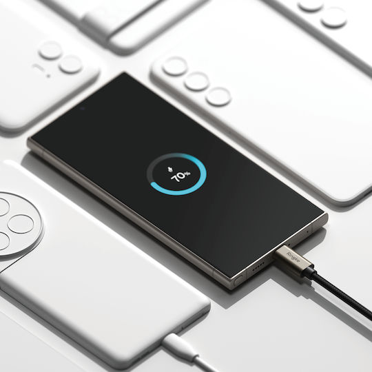 Ringke Regular USB 2.0 Cablu USB-C bărbătesc - USB-A 60W Negru 0.5m