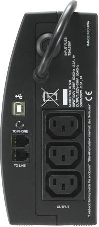 Online Usv-Systeme Yunto 800 UPS Line-Interactive 800VA 480W with 3 IEC Outlets