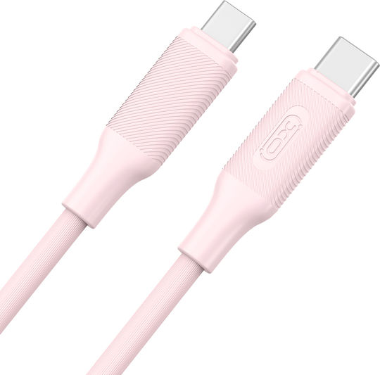XO Nb-q265b USB 2.0 Cable USB-C Male - USB-C 60W PD Pink 1m 16.005.0309