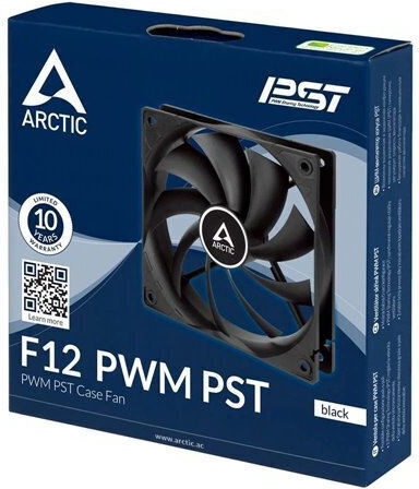 Arctic F12 PWM PST Case Fan 120mm 1350rpm 53cfm Without LED Lighting And 4-Pin Connection 5pcs