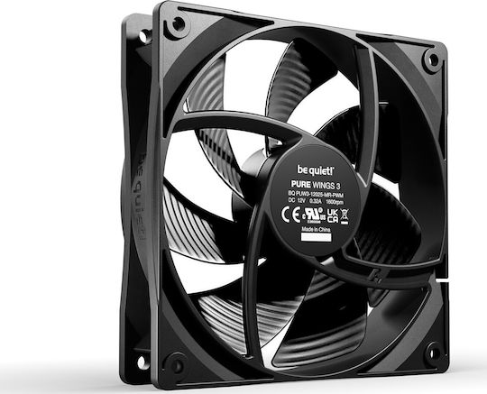 Be Quiet Ventilator Carcasă Pure Wings 3 120mm (1600rpm / 48.9cfm) Fără Iluminare LED și Conexiune 4-Pin PWM