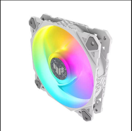 Asus TF120 Case Fan 1900rpm 76cfm with ARGB Lighting and 4-Pin PWM Connection White