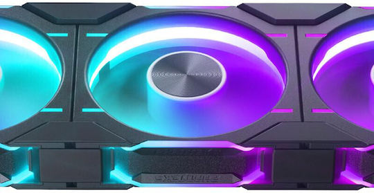 Phanteks PH-F120D30 Case Fan (2000rpm / 61.5cfm) with RGB Lighting and 4-Pin PWM Connection 3pcs Regular Black