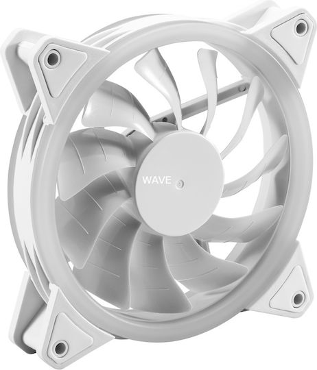 Sharkoon Shark Blades Case Fan 120mm 1400rpm With RGB Lighting And 4-Pin PWM Connection White