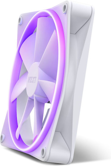 NZXT F140 Gehäuselüfter (1800rpm / 89,48cfm) mit RGB-Beleuchtung und Verbindung 4-Pin PWM Weiß