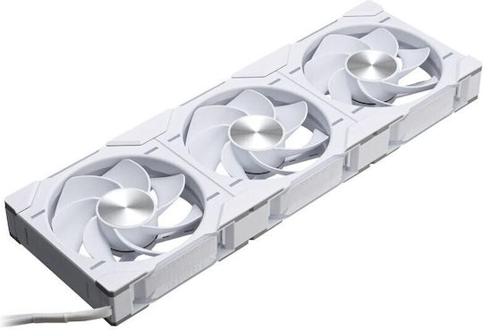 Phanteks PH-F120D30 Umkehrklinge Gehäuselüfter (2000rpm / 61,5cfm) mit RGB Beleuchtung und Verbindung 4-Pin PWM 3 Stück Weiß