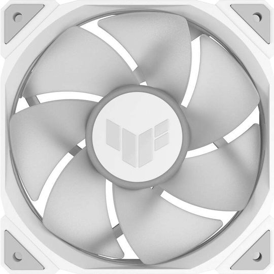 Asus TUF Gaming TR120 Reverse Blade Case Fans 2000rpm 76.3cfm with ARGB Lighting and Connection 4-Pin PWM White