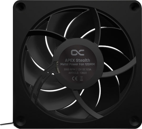 Alphacool Apex Stealth Metal Case Fan 120mm Max Speed 3000rpm Max Air Flow 70.98cfm Without LEDs Connection 4-Pin Molex