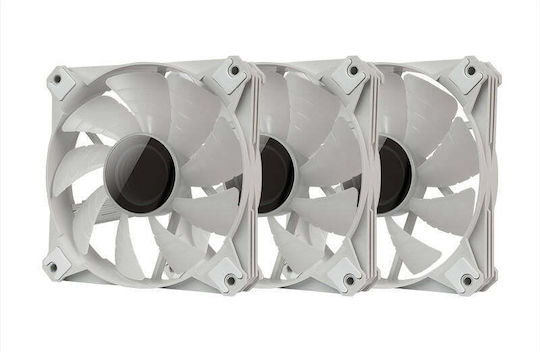 Darkflash Infinity 8 3in1 Case Fan 120mm (2000rpm / 62.18cfm) με RGB Φωτισμό και Σύνδεση 4-Pin PWM 3τμχ Λευκό