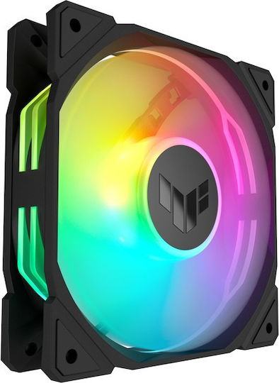 Asus TUF Gaming TR120 Gehäuselüfter (2000rpm / 77.4cfm) mit ARGB Beleuchtung und Verbindung 4-Pin PWM 3 Stück