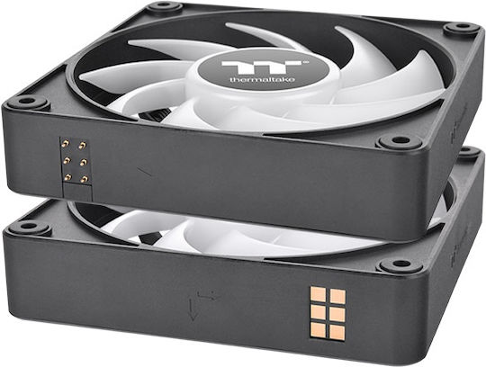 Thermaltake CT120 EX Case Fan (2000rpm / 57.05cfm) με ARGB Φωτισμό και Σύνδεση 4-Pin PWM 3τμχ Λευκό