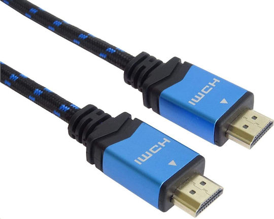 PremiumCord Cablu HDMI De Sex Masculin - HDMI De Sex Masculin 0.5m Albastru