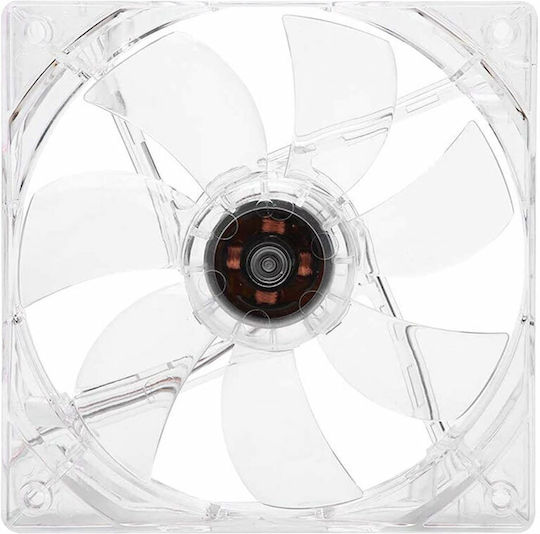 DeTech Coolcox Led Корпусен вентилатор 120мм с RGB осветление и връзка 4-пинов молекс 1бр Бял
