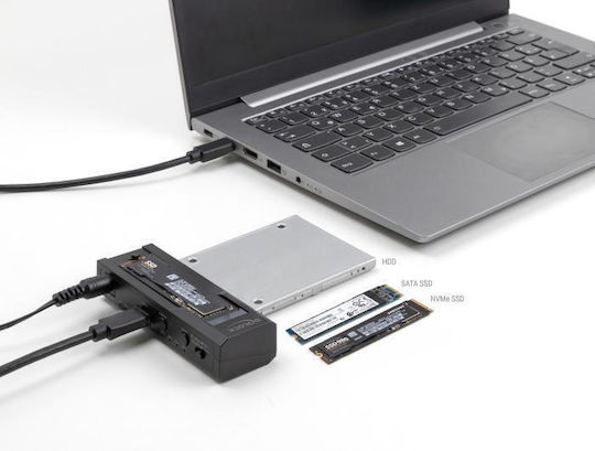 DeLock Dockingstation für 2 Festplatten SATA 2.5" / M.2 (2230)" / M.2 (2242)" / M.2 (2260)" / M.2 (2280)" mit USB-C / Thunderbolt Verbindung (64252)