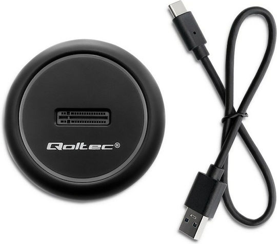 Qoltec Docking Station Stație de andocare pentru Hard Disk SATA M.2 (2230)" / M.2 (2242)" / M.2 (2260)" / M.2 (2280)" cu conectivitate USB-C (52275)