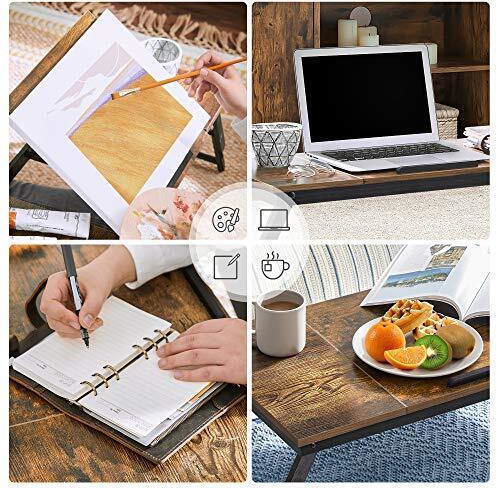 Songmics Τραπεζάκι για Laptop έως 14.3" Καφέ