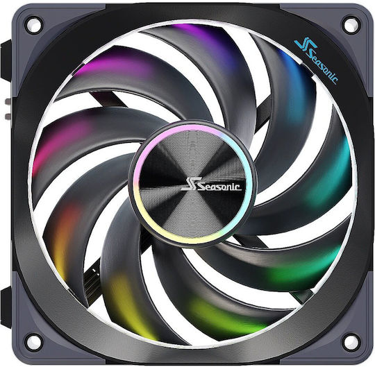 Seasonic Magflow 120 Вентилатор За Кутия (2000 Оборота / 49.47 CFM) с ARGB Осветление и 3-Pin Свързване 3 Бр