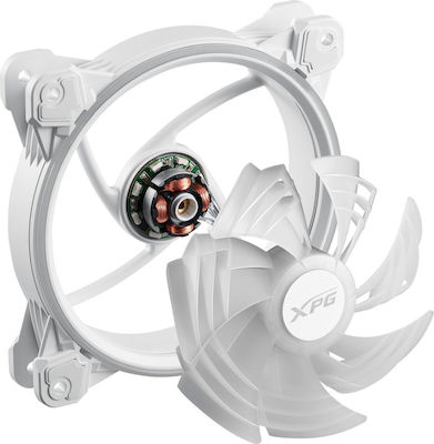 Adata Hurricane Case Fan 120mm with ARGB Lighting and Connection 4-Pin PWM 1pcs White