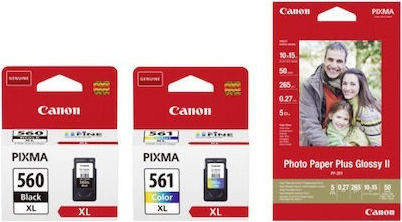Canon PG-560XL/CL-561XL Γνήσιο Photo Value Pack με 2 Μελάνια Εκτυπωτή InkJet Πολλαπλό (Color) / Μαύρο (3712C004)