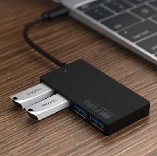 USB 3.0 Hub 4 Anschlüsse mit USB-A Verbindung und Externe Stromversorgung (1027782610)