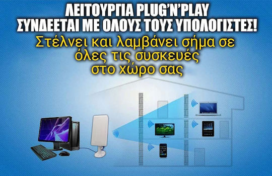 CleverWifi Αντάπτορας Δικτύου USB με Ενσύρματη Σύνδεση Ethernet