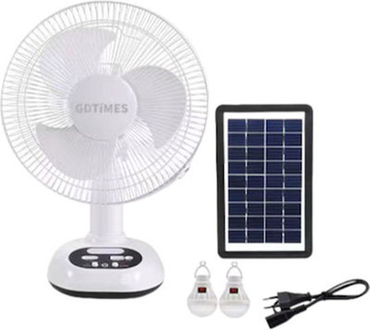 Factory Sistem Solar Cu Ventilator GDTimes GD-8012 2 Becuri Și Încărcare USB