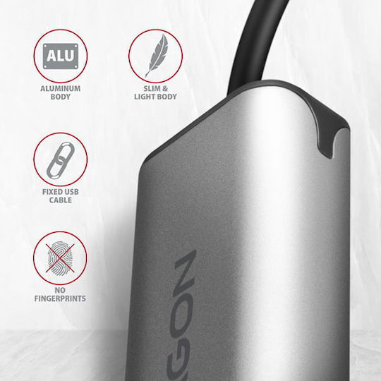 Axagon ADE-25R Αντάπτορας Δικτύου USB με Ενσύρματη Σύνδεση Ethernet (v1)