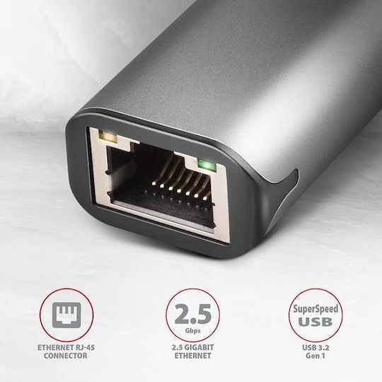 Axagon ADE-25R Αντάπτορας Δικτύου USB με Ενσύρματη Σύνδεση Ethernet (v1)