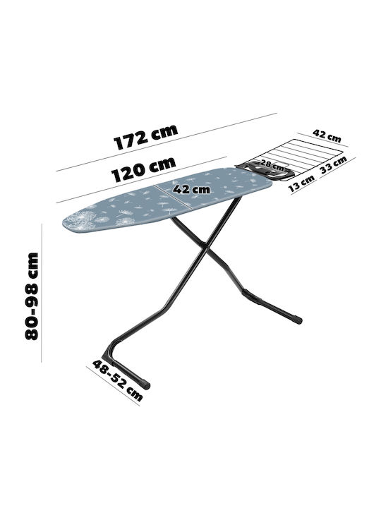 Kadax Masă de călcat pentru fier de călcat cu abur Compact 120x42cm