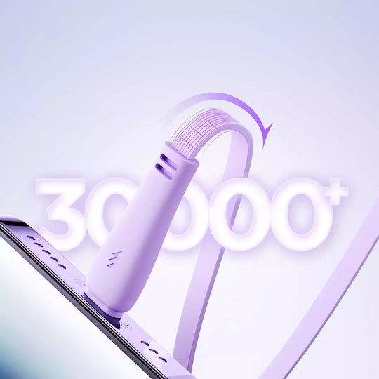 Joyroom S-A40 Подвижен USB към Lightning / Type-C / micro USB Кабел 3.5Спецификация Лилав 1м (S-A40)
