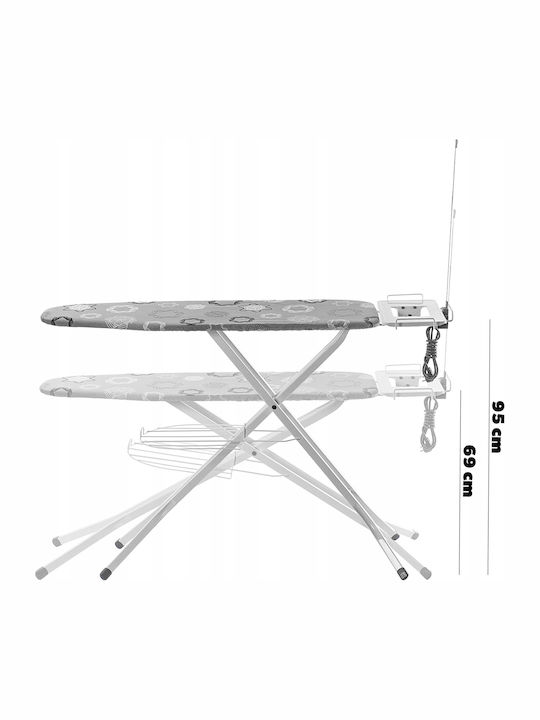 Kadax Bügelbrett für Dampfbügeleisen Zusammenklappbar 120x38cm